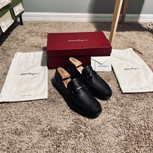 Ferragamo Moccasin with Gancini ornament 10.5 E $895